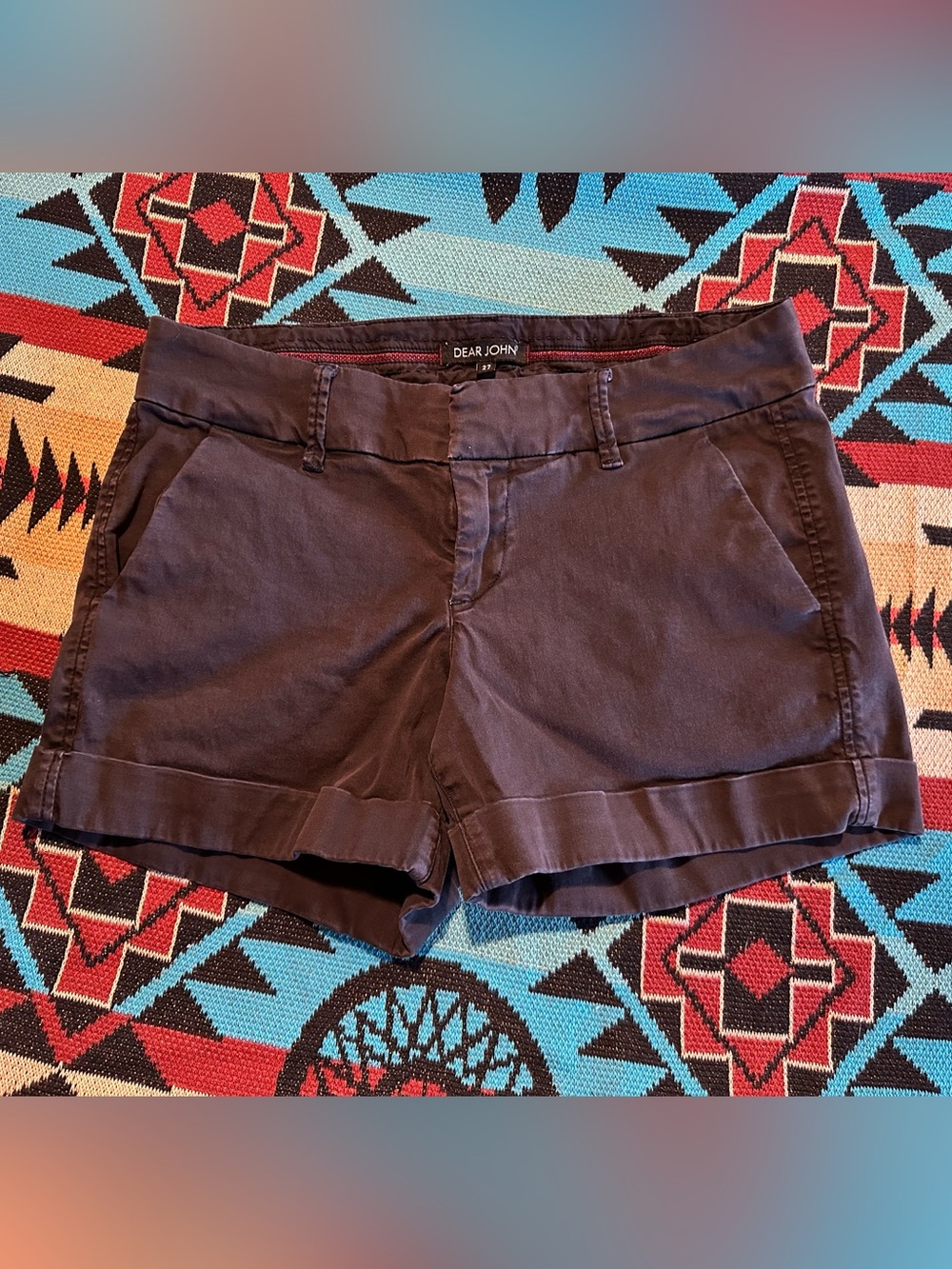 Pre Loved Dear John Women's Dark Black Casual Shorts